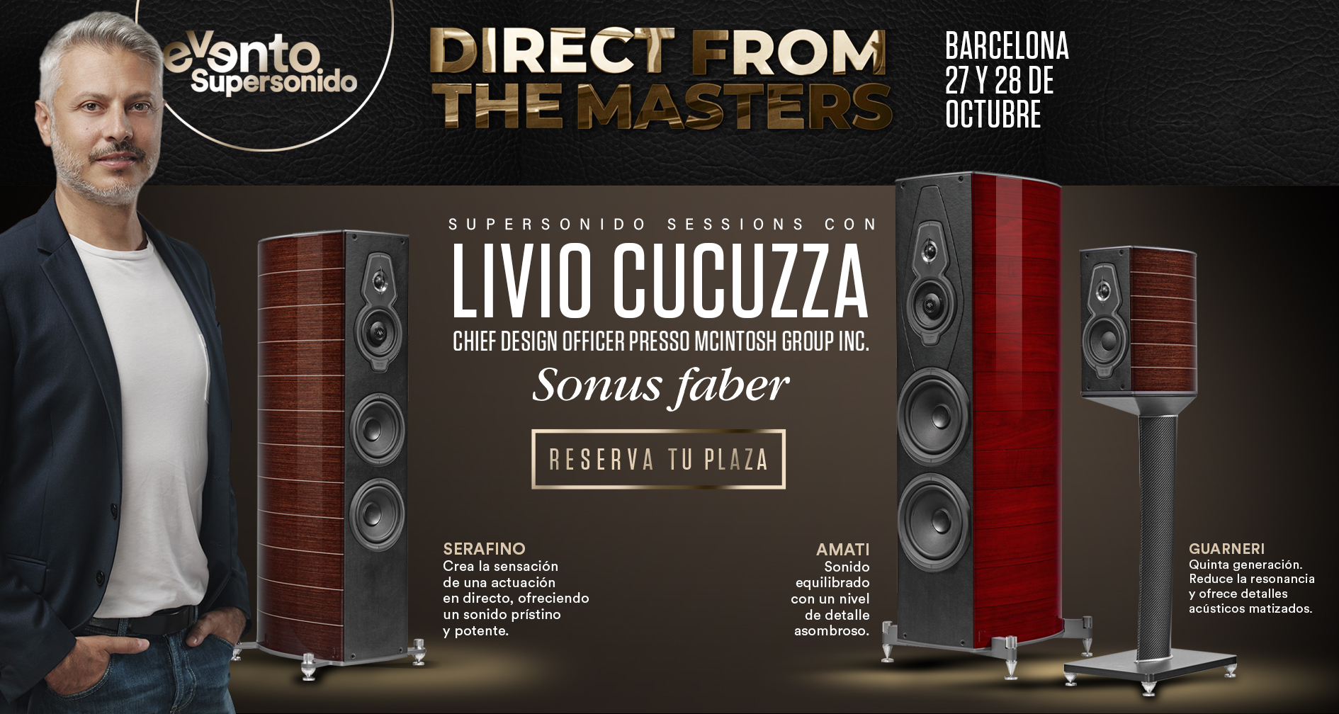 Sonus Faber con Livio Cucuzza en Supersonido Barcelona